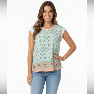 Daniel Rainn small/medium floral paisley blouse